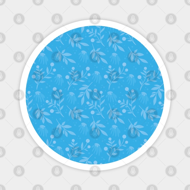 Blue  flowers pattern #5 Magnet by GreekTavern